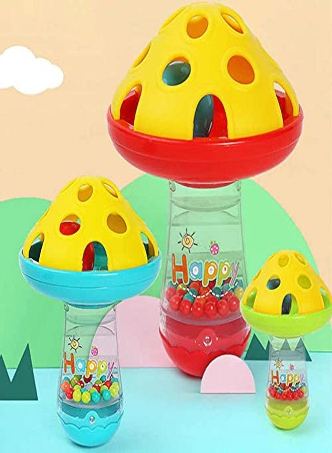 Globular Mushroom Rattle Toys for Infants Teether New Born Baby Products, Sensory Toys, Made in Kids Friendly Recycle Non-Toxic Material,Safe and Hygienic, Nibbler Pretend Play Toys, Attractive Color - Image 3